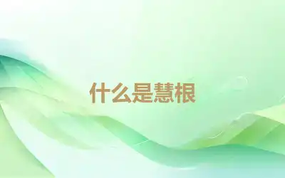 什么是慧根