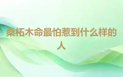 桑柘木命最怕惹到什么样的人