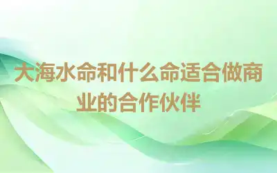 大海水命和什么命适合做商业的合作伙伴