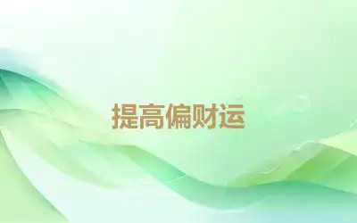 提高偏财运