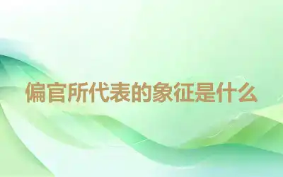 偏官所代表的象征是什么